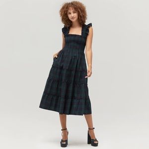 NWOT Hill House Ellie Nap Dress Blackwatch Tartan Size L